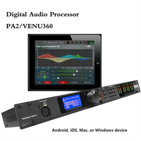 Processeur audio numérique professionnel 3 en 6, système de gestion des enceintes métalliques, contrôle réseau DSP pour les spectacles sur scène
