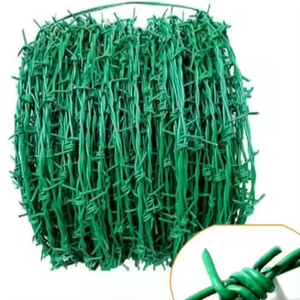 <b>PVC</b> Coated Barbed Iron Wire, Anti-Rust Plastic Coated Barbed Wire <b>Roll</b> for Farm Boundary Isolation - Product Image 6