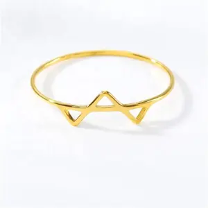 Yiwu Aceon минималистичное тонкое узкое геометрическое трехтреугольное составное кольцо из нержавеющей стали для молодых девушек с горами