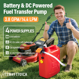 China Supplier 3.8 GPM <b>Battery</b>-Powered 5V 12V Centrifugal Barrel Fuel <b>Pump</b> ATEX Certified 0.5% Accuracy Oil Filling Fuel - Product Image 4