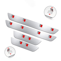 Lumières LED de voiture personnalisées avec logo, nouveauté, 4 pièces, longues lumières néon pour pédale, seuil de porte de bienvenue, éclairage intérieur personnalisé pour voiture