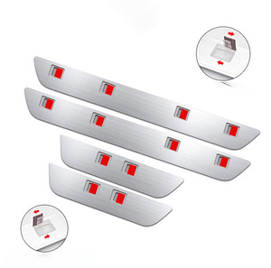 Custom logo New Arrival Car LED Illuminated <strong>Lights</strong> 4pcs Long Neon Pedal Welcome Door Sill Auto Interior Custom Lighting - Product Image 5