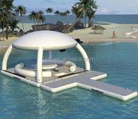 Vente en gros - Bar flottant gonflable en PVC pour fête aquatique, décoration de piscine, modèle personnalisé intérieur/extérieur pour événements