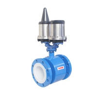 Convertidor de flujo electromagnético a batería Precio líquido Medidor de flujo magnético alimentado por batería