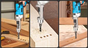 <span class=keywords><strong>HOJI</strong></span>-Perceuse électrique à trous carrés, machine à mortaiser en alliage d'aluminium pour le travail du bois, tenon avec garantie de 3 ans - Product Image 4