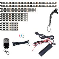 Kit de luces de roca LED RGB para 4x4 SUV ATV, decoración automotriz debajo de la luz del coche, Control remoto, otros accesorios de luz de coche, 12 piezas