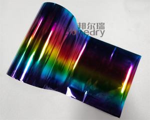 ฟอยล์ปั๊มร้อนลายโฮโลแกรมสีรุ้ง ขนาด 64x120 ซม. วัสดุ PET สำหรับงาน DIY งานฝีมือ ถ่ายโอนความร้อน สำหรับการ์ด กล่องของขวัญ ผ้า กระดาษ - Product Image 3