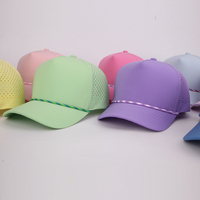 Casquette de sport imperméable à trous découpés au laser, broderie personnalisée, logo en caoutchouc, cordon, polyester, performance, pour le golf