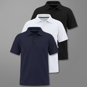 Polo en jersey uniforme scolaire de qualité supérieure pour garçons |   Orange uni 100% polyester, lavable en machine - Product Image 4
