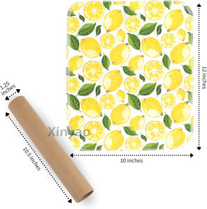 Rouleau de <span class=keywords><strong>papier</strong></span> essuie-tout en coton flanelle réutilisable super absorbant avec logo personnalisé, feuilles de torchon en <span class=keywords><strong>papier</strong></span> <span class=keywords><strong>citron</strong></span> avec rouleau en carton adapté à tous les supports - Product Image 2