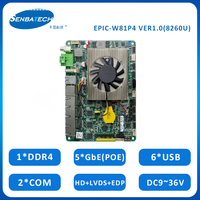 Carte mère industrielle compacte de 3,5 pouces pour l'automatisation, I5-8260U Coffee Lake-U SOC, canal unique DDR4, max 32 Go