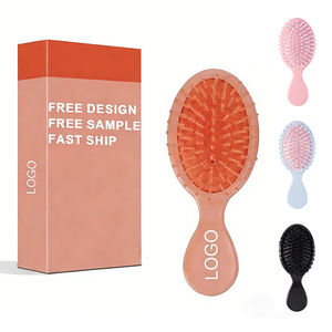 Mini Cepillo para Cabello Mojado con Logotipo Personalizado para Viajes, Cepillo Desenredante para la Mayoría de los Tipos de Cabello con Múltiples Colores, para Nudos, Desgarros y Roturas - Product Image 1