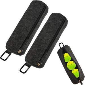 Hot Custom <span class=keywords><strong>Pickleball</strong></span> Balls Bag Tela <span class=keywords><strong>de</strong></span> fieltro con cremallera Pen Storage Case Holder Multi-Faction Portable Pickle Balls Bolsa <span class=keywords><strong>de</strong></span> transporte - Product Image 1