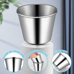 Vaso de Acero Inoxidable de 30 ml (1 oz) para Bebidas, Vasos para Chupitos, para Acampar al Aire Libre, Viajar, Taza para Café y Té, Venta al por Mayor - Product Image 4