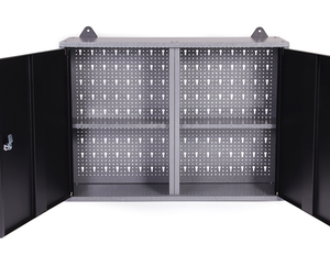 Double Door Wall Mounted Steel Garage Tool Cabinet, Perforated Back Panel Storage Cabinet for Workshop Kitchen Warehouse - Product Image 2