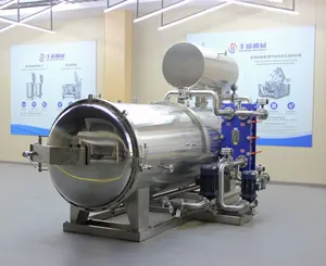 Autoclave commercial pour mise en conserve des aliments en conserve stérilisation eau pulvérisation vapeur cornue prix de la machine