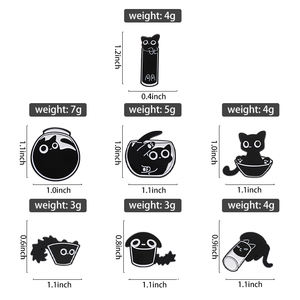 Collectie Sieraden Zwart Kitten Email Pin Het Perfecte Accessoire Voor Het Toevoegen Van Charme Aan Rugzakken Hoeden Kleding - Product Image 6