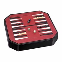 Jeu d'échecs de luxe en cuir personnalisé 2 en 1 avec plateau de backgammon multifonction