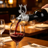 Dispensador de Bebidas con Forma Personalizada, Vertedor de Alcohol, Vertedor de Licor con Tapón Medidor en Forma de Animal, Vertedor de Vino, Artesanía Metálica