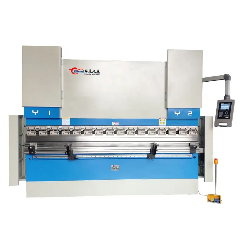 HUAXIA 4mm 6mm 8mm thickness CNC 125T 160T 200T hydraulic automatic iron sheet metal bending machine with dual servo motor