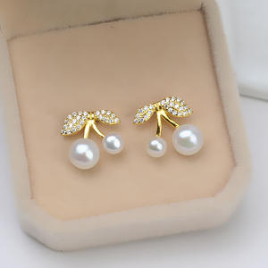 Boucles d'oreilles en argent S925 avec perle baroque, blocs DIY, accessoires irréguliers givrés avec des accessoires de bijouterie emballés dans un sac 5548 - Product Image 1