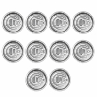 202 #   Capuchon ROPP en aluminium écologique 52 mm à ouverture facile, couvercle intégral à déchirure facile pour canettes de boissons et bocaux alimentaires en PET