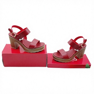 Sandales à talons hauts carrés et plateforme épaisse pour femmes, élégantes, tendance, nouvelle collection été, en PU, de bonne qualité, pour les soirées - Product Image 1