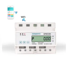 Control remoto 3 Fase 100A Digital medidor de energía carril Din bidireccional Wifi prepago medidor