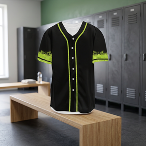 Maillot de baseball à manches courtes respirant brodé, chemise de sport pour adulte, uniforme d'équipe léger, haut de jeu athlétique à boutons sur le devant - Product Image 2