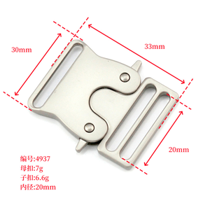 Fibbia in metallo a scatto, fibbia per cintura da bagaglio, fibbia per corda di trazione - Product Image 5