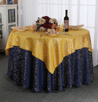 Nappe ronde en jacquard floral, entretien facile, tissu réutilisable pour les entreprises de restauration, couleurs personnalisées et approvisionnement en gros