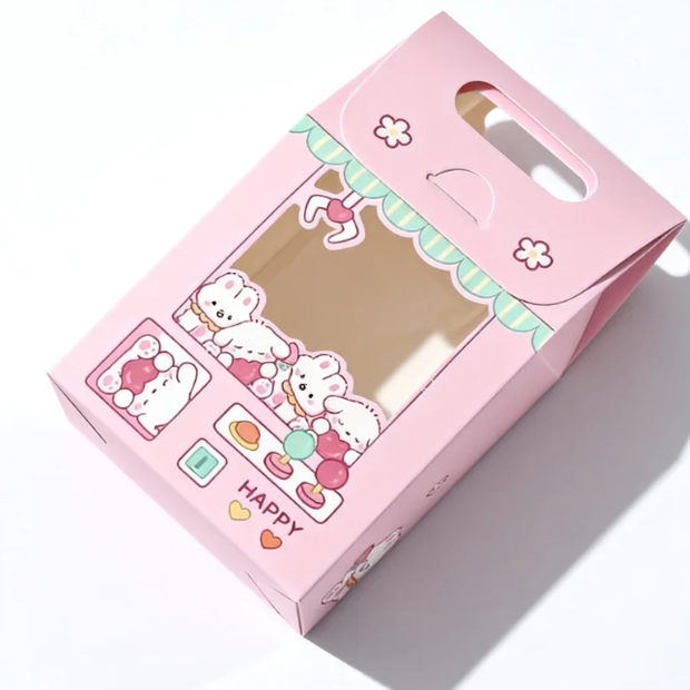 Lapin aux fraises roses