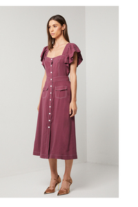 Nuovo Modello di <span class=keywords><strong>Abito</strong></span> <span class=keywords><strong>Lungo</strong></span> Giallo Casual con Spalline - Product Image 5