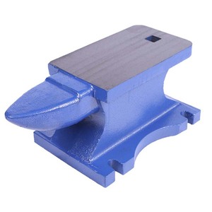 Ensemble d'atelier professionnel en fonte robuste avec enclume à cornes simples pour le travail manuel et le martelage, en acier moulé - Product Image 3