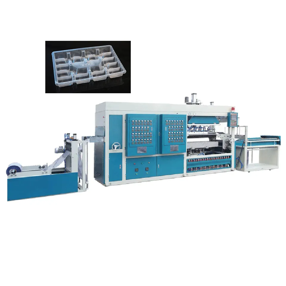 Hi-tốc độ phân hủy sinh học Bánh hộp Máy làm bánh Pizza hộp nhựa chân không thermoforming máy