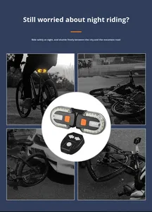 Feu arrière de vélo en gros avec clignotants, rechargeable par USB, sans fil, LED, pour trottinette, accessoires de cyclisme - Product Image 2