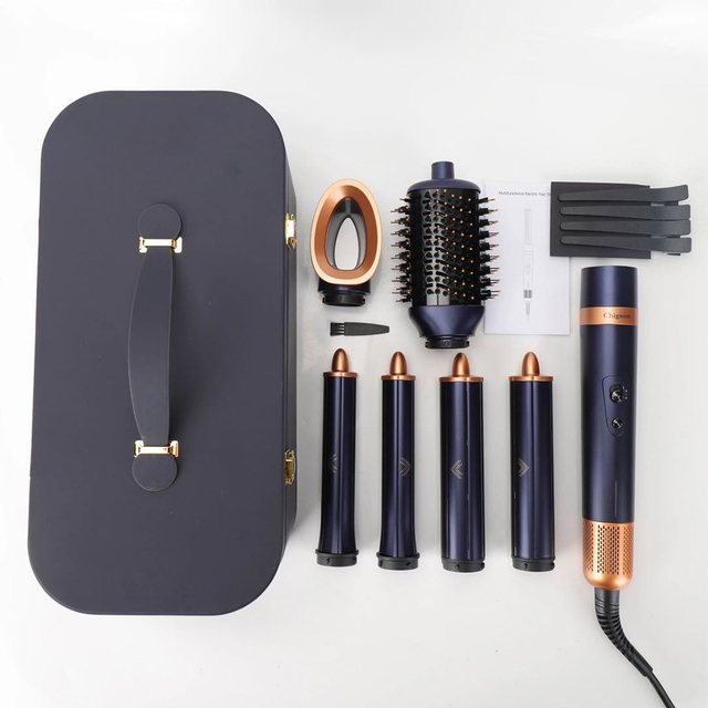 Professional Smart Salon Hairdryer 7 in 1 Hot air Brushless Motor Strong Wind Ionic Hair Dryer for Hair Care 7 in 1 Multi Styler