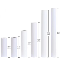 Fábrica al por mayor 80gsm CAD Plotter rollo de papel blanco Bond papel dibujo papel de ingeniería