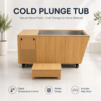 Bain de glace et sauna tout-en-un extérieur 1 CV avec couvercle, moteur et pompe automatiques, 1,9 m, 690 L