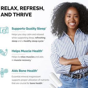 Cápsulas de Glicinato de Magnesio 400mg con Etiqueta Personalizada, Favorecen un Sueño de Calidad para Adultos, Suplemento de Glicinato de Magnesio - Product Image 3