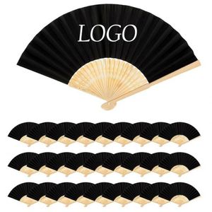 Gold Hand Fan Elegant Bamboo Crafts Design for <b>Cooling</b> and Decoration - Product Image 1
