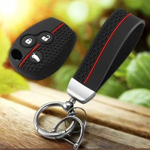 Porte-clés pour Renault, étui pour clés de voiture, pour Trafic, <span class=keywords><strong>Sandero</strong></span>, Clio 3, Logan, Duster, Lada Largus, Nissan Almera, Terrano - Product Image 1
