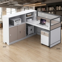 Poste de travail de bureau avec cloison, ensemble bureau et chaise, bureau mural pour personnel, écran de séparation simple, écologique et personnalisable
