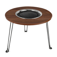 Table à thé en métal de grande taille, utilisation intérieure et extérieure, ensemble complet, cour de maison, portable, pliable, moderne, minimaliste