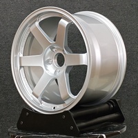 Velg Racing Volk Forged Alloy Glossy Silver Custom 5x112 5x120 5x114.3 18 19 20 Inch untuk Te37 Saga S-plus Gtr R34 Lmgt4
