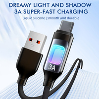 Kabel Data pengisian daya Cepat silikon tahan lama 3A PD27W 60AW 1m OEM/ODM kabel USB tipe-c