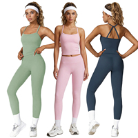 Ensemble de sport deux pièces personnalisé pour femme : soutien-gorge de yoga dos nu et leggings taille haute – Vêtements de fitness et yoga en gros