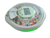 Organizador de Pastillas Semanal Inteligente OEM, 28 Compartimentos, Alarma, Dispensador Automático de ABS con Llave de Bloqueo y Pantalla LCD