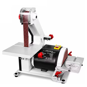 Mini ponceuse électrique multifonctionnelle pour métal et bois, professionnelle, à vitesse réglable, avec bande abrasive, pour le polissage sur table - Product Image 1
