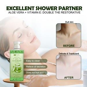 Gel <span class=keywords><strong>de</strong></span> Ducha <span class=keywords><strong>de</strong></span> Aloe Vera 500ml con Ácido Cítrico para Uso Doméstico, Iluminador, Refrescante y Nutritivo para la Piel, <span class=keywords><strong>Precio</strong></span> al por Mayor, OEM - Product Image 5